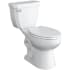 PROFLO Reston ADA Compliant 1.28 GPF Two Piece Elongated Toilet with Left Hand Lever White