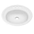 PROFLO Getchell 20" Oval Enameled Steel Drop In Bathroom Sink with Overflow and 3 Faucet Holes at 4" Centers White