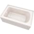 PROFLO Hillsboro 60" x 36" Three Wall Alcove Acrylic Soaking Tub with Left Drain and Overflow Biscuit