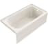 PROFLO Hillsboro 60" Three Wall Alcove Acrylic Soaking Tub with Right Drain Biscuit