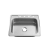 PROFLO Bealeton 25" Drop In Single Basin Stainless Steel Kitchen Sink Stainless Steel