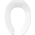 PROFLO Elongated Open-Front Toilet Seat White