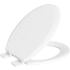 PROFLO Round Closed-Front Toilet Seat with Quick Release and Lid White