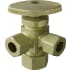 PROFLO 5/8" x 3/8" x 3/8" Dual Outlet Stop Rough Brass