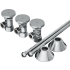 PROFLO 5/8" x 3/8" Straight Supply Stop Kits with Risers and Flanges - Pack of 2 Chrome