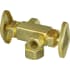 PROFLO 1/2" x 3/8" x 3/8" Angle Supply Stop Rough Brass