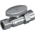 PROFLO 1/2" x 3/8" Quarter Turn Straight Valve Chrome