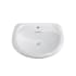 PROFLO Lisbon Valley 24" Oval Vitreous China Pedestal Bathroom Sink with Overflow and 1 Faucet Hole - Sink Only White