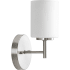 Progress Lighting Replay 1 Light Indoor Wall Sconce with Frosted Glass Shade - 10" Tall Brushed Nickel