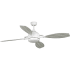 Progress Lighting Rudder 56" 4 Blade LED Indoor Ceiling Fan with Remote Control Satin White
