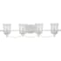 Progress Lighting Bowman 4 Light 34" Wide Bathroom Vanity Light Cottage White
