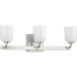 Progress Lighting Moore 3 Light 22" Wide Bathroom Vanity Light Brushed Nickel