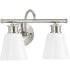 Progress Lighting Ashford 2 Light 15" Wide Bathroom Vanity Light Brushed Nickel