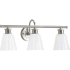 Progress Lighting Ashford 3 Light 24" Wide Bathroom Vanity Light Brushed Nickel