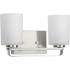 Progress Lighting League 2 Light 14" Wide Bathroom Vanity Light Brushed Nickel