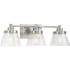 Progress Lighting Hinton 3 Light 7" Wide Bathroom Vanity Light Brushed Nickel