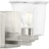 Progress Lighting Gilmour 7" Tall Bathroom Sconce with Clear Glass Shade Brushed Nickel