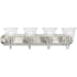 Progress Lighting Clear Glass 4 Light 30" Wide Bathroom Vanity Light Brushed Nickel