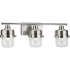 Progress Lighting Beckner 3 Light 6" Wide Vanity Light Brushed Nickel