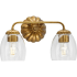 Progress Lighting Quillan 2 Light 15" Wide Vanity Light Gold Ombre