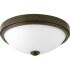 Progress Lighting LED Linen Light 13" Wide Integrated LED Flush Mount Ceiling Fixture Antique Bronze