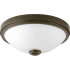 Progress Lighting LED Linen Light 15" Wide Integrated LED Flush Mount Ceiling Fixture Antique Bronze
