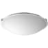 Progress Lighting LED Dome Single Light 16" Wide Integrated LED Flush Mount Bowl Ceiling Fixture with Etched Linen Shade Brushed Nickel