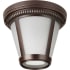 Progress Lighting Westport LED Outdoor Flush Mount Ceiling Fixture with White Seeded Glass - 9" Wide Antique Bronze