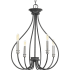 Progress Lighting Whisp 4 Light 21" Wide Chandelier Graphite
