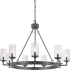 Progress Lighting Gresham 9 Light 36" Wide Taper Candle Chandelier Graphite