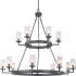 Progress Lighting Gresham 15 Light 47" Wide Taper Candle Chandelier Graphite