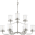 Progress Lighting Winslett 9 Light 34" Wide Chandelier Brushed Nickel