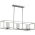 Progress Lighting Chadwick 3 Light 40" Wide Linear Chandelier Brushed Nickel