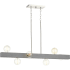 Progress Lighting Mill Beam 6 Light 42" Wide Linear Chandelier Brushed Nickel