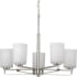 Progress Lighting League 5 Light 24" Wide Chandelier Brushed Nickel