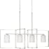 Progress Lighting League 4 Light 14" Wide Linear Chandelier Brushed Nickel
