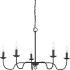 Progress Lighting Canebrake 6 Light 30" Wide Taper Candle Style Chandelier Matte Black