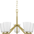 Progress Lighting Vertex 5 Light 23" Wide Chandelier Brushed Gold