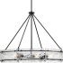 Progress Lighting Rivera 6 Light 30" Wide Ring Chandelier Matte Black