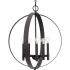 Progress Lighting Allegheny 5 Light 22" Wide Globe Chandelier Matte Black
