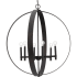 Progress Lighting Allegheny 6 Light 32" Wide Globe Chandelier Matte Black
