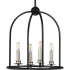 Progress Lighting Seneca 4 Light 15" Wide Chandelier Black