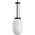 Progress Lighting Alisse 8" Wide Mini Pendant with Marble Glass Shade Matte Black
