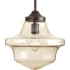 Progress Lighting Academy Single Light 12" Wide Pendant Antique Bronze