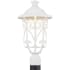 Progress Lighting Leawood Single Light 19" Tall Integrated LED Outdoor Single Head Post Light White
