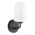 Progress Lighting Celino 11" Tall Wall Sconce with White Glass Black
