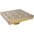 QuickDrain Squaredrain Kit 6 Inch Stones Brushed Gold