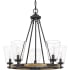 Quoizel Hearst 5 Light 25" Wide Ring Chandelier Matte Black