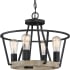 Quoizel Brockton 4 Light 18" Wide Semi-Flush Ceiling Fixture Grey Ash