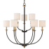 Quoizel Audley 9 Light 33" Wide Chandelier Old Bronze